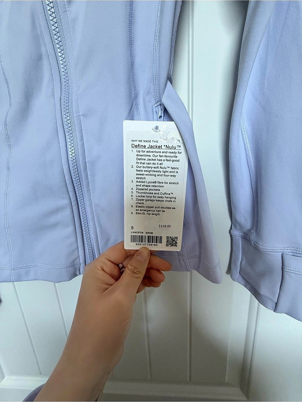 NWT lululemon Define Jacket *Nulu blue lavender Size 8 - Picture 3 of 3